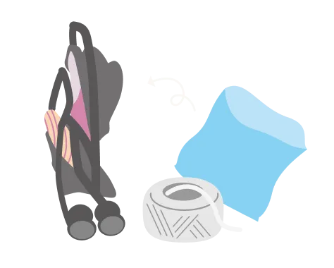 折り畳んで固定